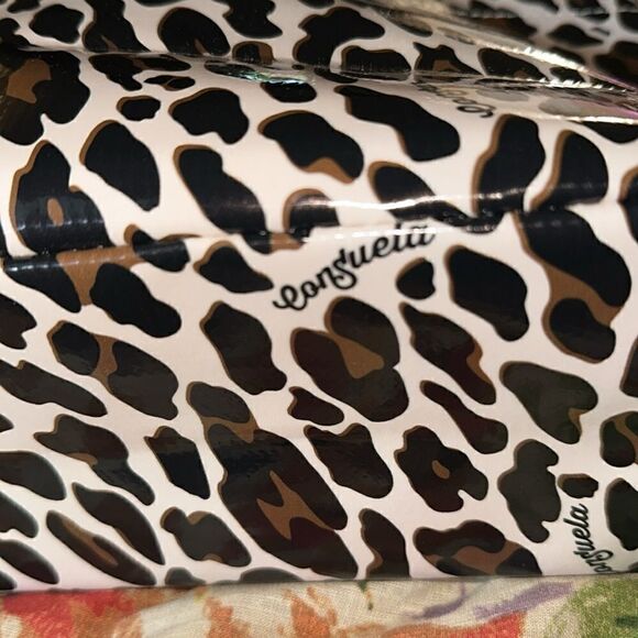 CONSUELA MONA TAN BLACK CHEETAH LEOPARD JAGUAR GRAB GO SHOULDER TOTE BAG - Picture 4 of 6